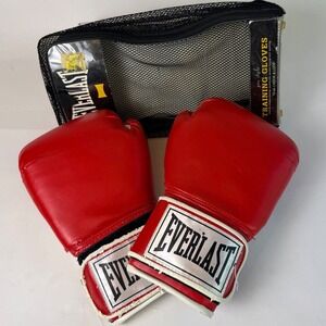 Everlast Pro Style Training Boxing Gloves 12 oz Red White Hook Loop Model 2112